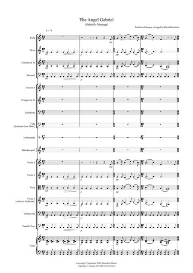 The Angel Gabriel for School Orchestra (arr. David Burndrett)