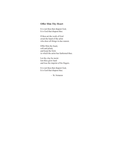 Offer Him Thy Heart