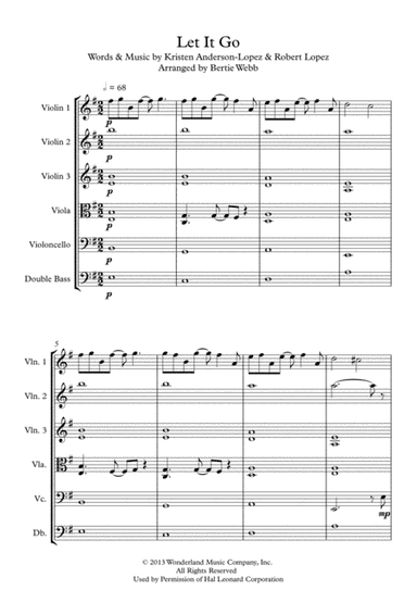 Let It Go (from Frozen) (arr. Bertie Webb)