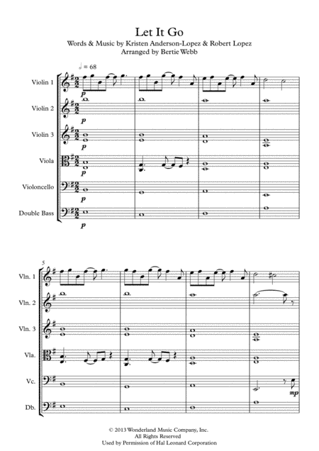 Let It Go (from Frozen) (arr. Bertie Webb)