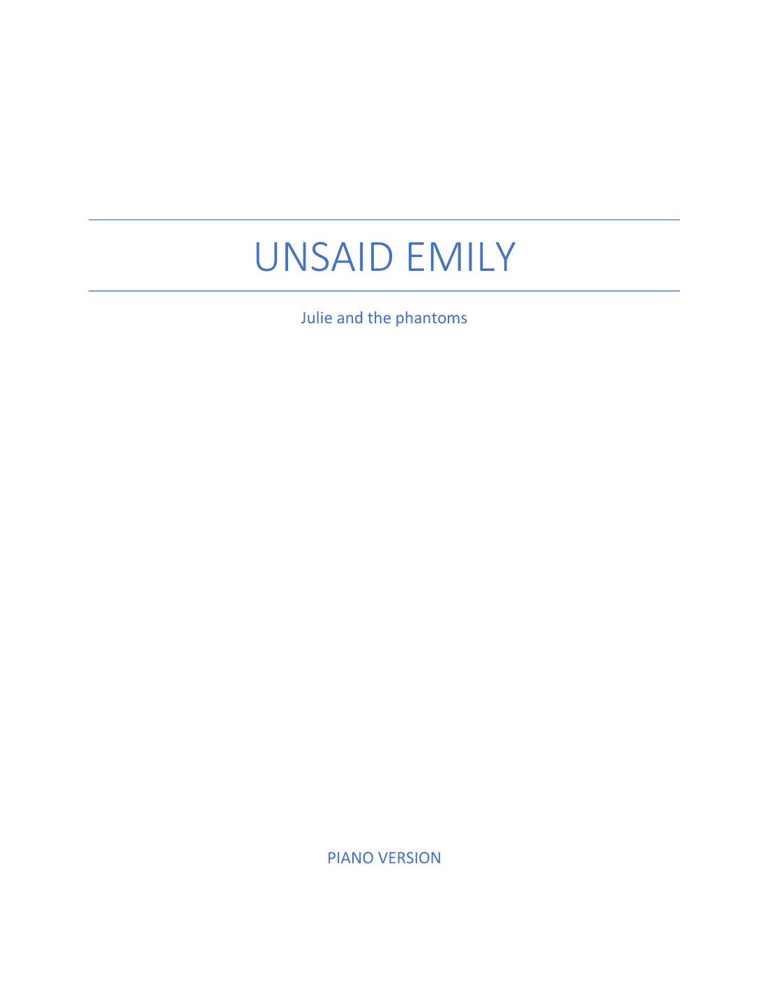 Unsaid Emily (arr. Daniela Morales)