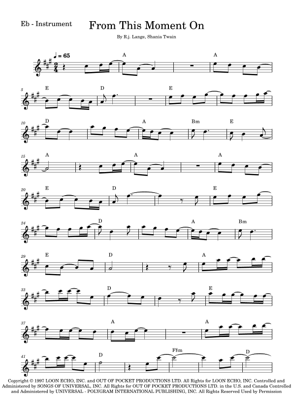 From This Moment On (arr. Fabio Eduardo de Oliveira)