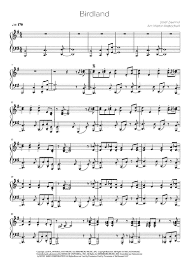 Birdland (arr. Martin Kratochwil)