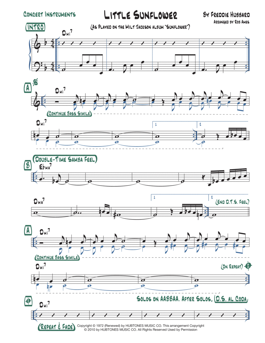 Little Sunflower (arr. Rob Ames)