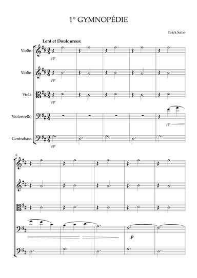 Gymnopédie No.1 (arr. Karen Gueiros)