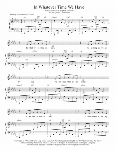 In Whatever Time We Have (arr. Lyndell Leatherman)