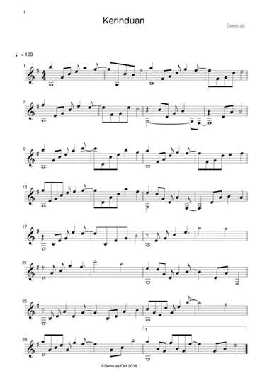 Kerinduan for Guitar