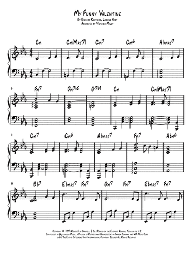 My Funny Valentine (arr. Victoria Miley)