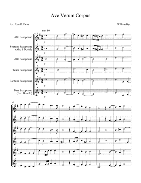 Ave Verum Corpus (arr. Alan K. Parks)