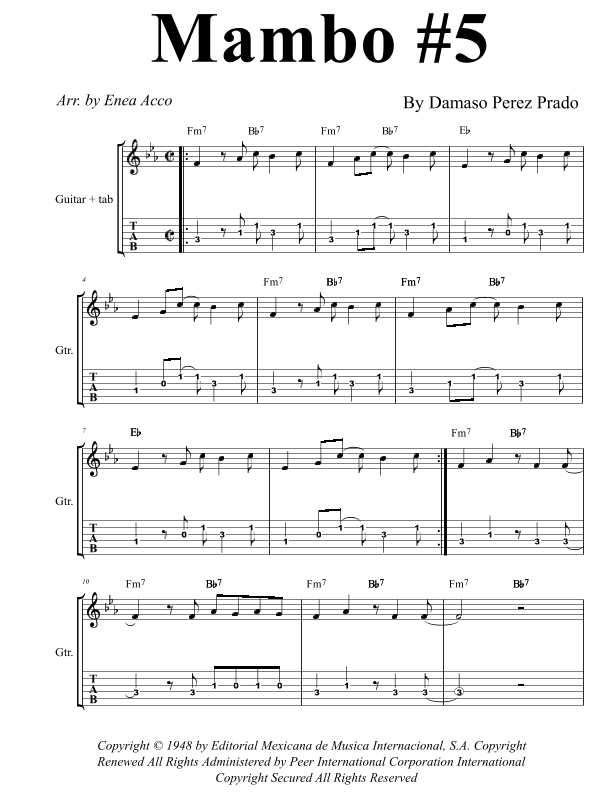 Mambo #5 (arr. Enea Acco)