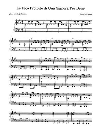 Le Foto Proibite Di Una Signora Per Bene (arr. jeff siesser)