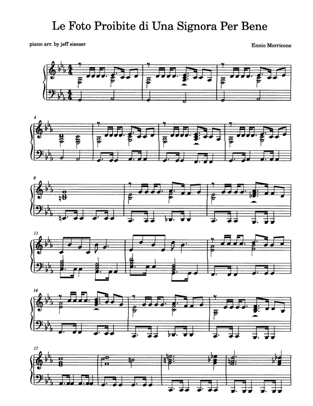 Le Foto Proibite Di Una Signora Per Bene (arr. jeff siesser)