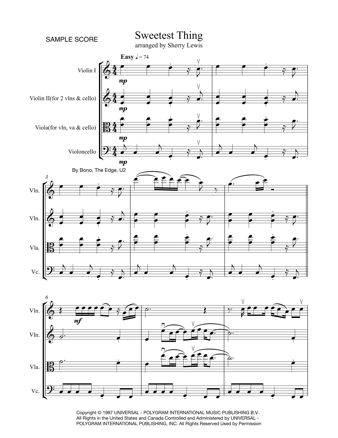 Sweetest Thing (arr. Sherry Lewis)