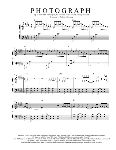 Photograph (arr. Johnny Sonntag)