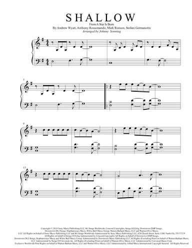 Shallow (arr. Johnny Sonntag)