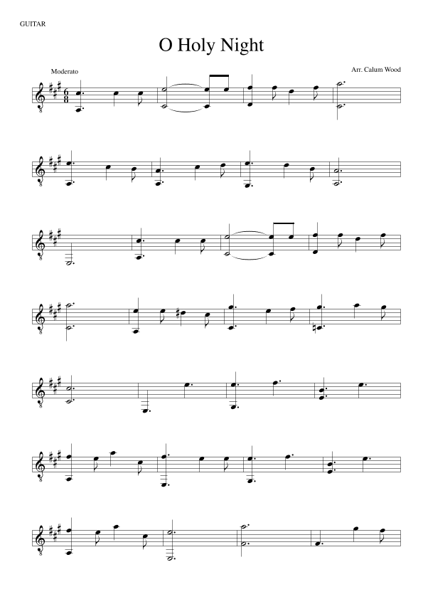 O Holy Night (arr. Calum Wood)
