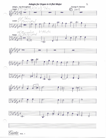 Adagio for Organ in G-Flat Major