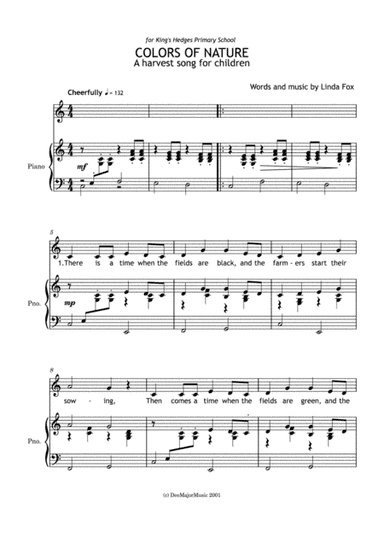 Colors of Nature. A Harvest song for Children