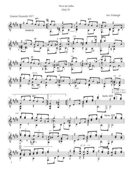 Nove de Julho (arr. William Tiger Fitzhugh)