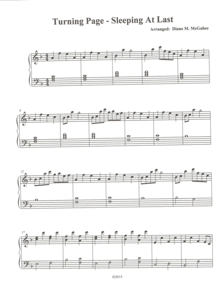 Turning Page (arr. Diane M. McGahee)