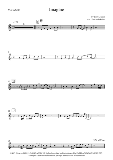 Imagine (arr. Fernando Britto)