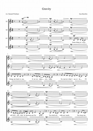Gravity (arr. Hannah Wickham)