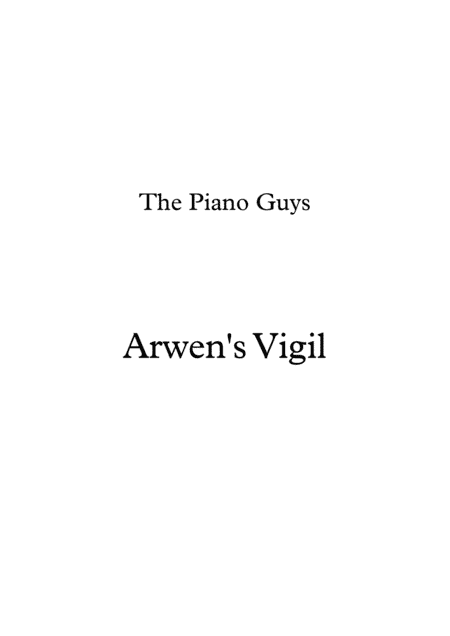 Arwen's Vigil (arr. Ludovica Lanaro)