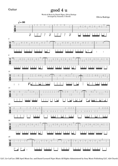 Good 4 U (arr. Amanda's Music Channel)