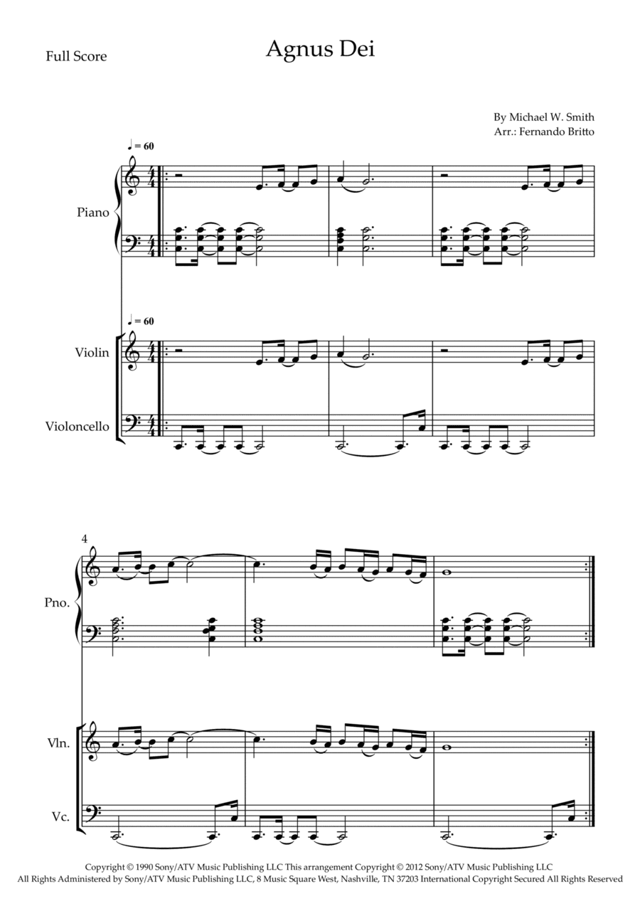 Agnus Dei (arr. Fernando Britto)