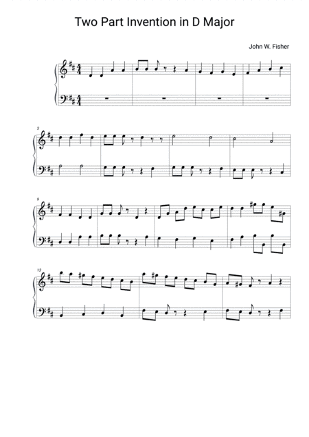 Two Part Invention in D Major