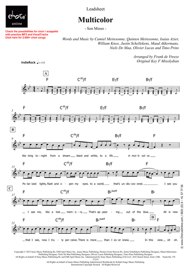Multicolor (arr. Frank de Vreeze)