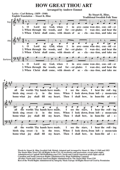 How Great Thou Art (arr. Andrew Emmet)