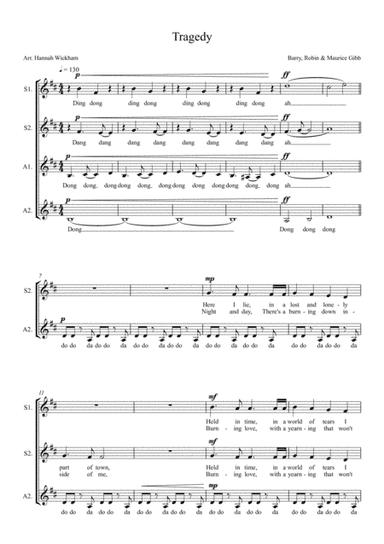 Tragedy (arr. Hannah Wickham)