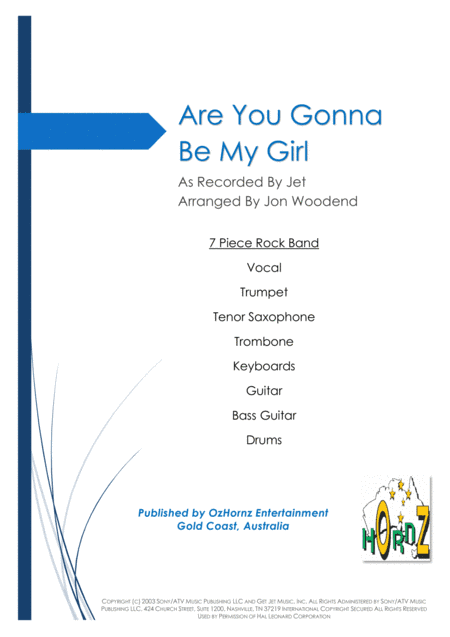 Are You Gonna Be My Girl (arr. Jon Woodend)
