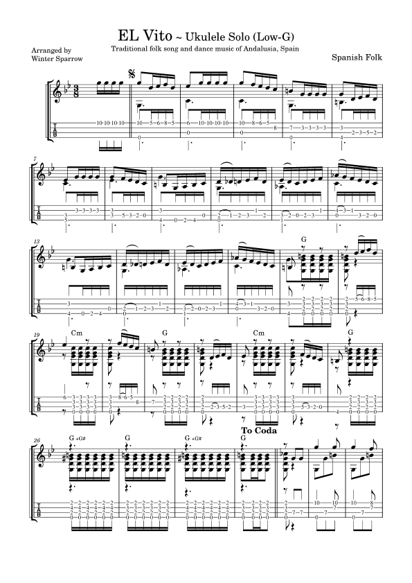 EL Vito (arr. Winter Sparrow)