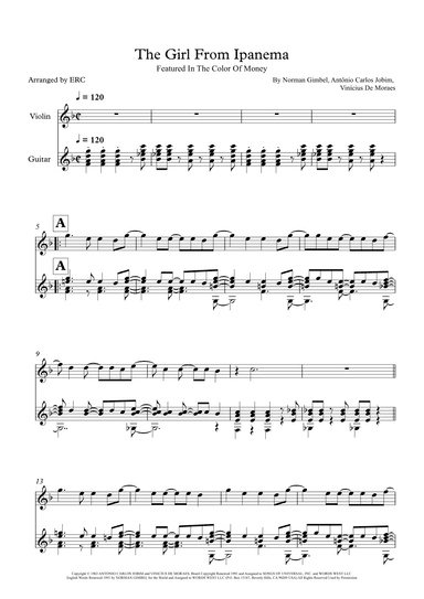 The Girl From Ipanema (garôta De Ipanema) (arr. Elena Rojas Crocker)