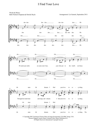 I Find Your Love (arr. Liz Garnett)
