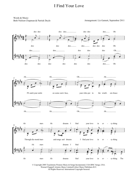 I Find Your Love (arr. Liz Garnett)