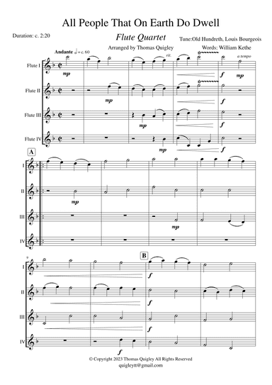 All People That On Earth Do Dwell (arr. Thomas Quigley)