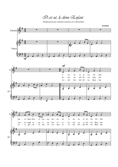 Il est nè le Divine Enfant 2 Voce e piano (arr. Ester Alessandrini)