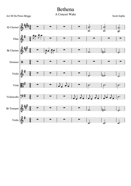 Bethena Waltz (arr. Mariaan Du Preez-Briggs)