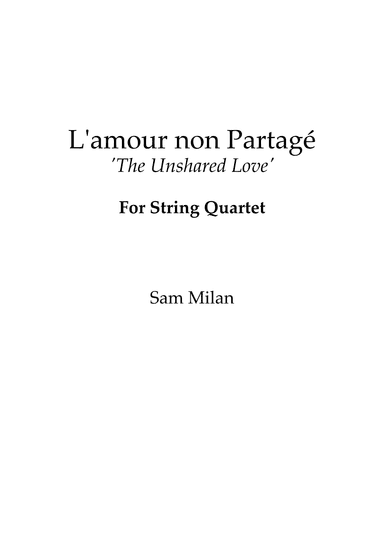 L'amour non Partagé