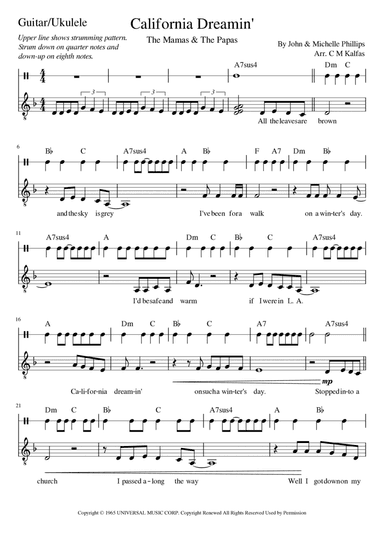 California Dreamin' (arr. Christy Kalfas)