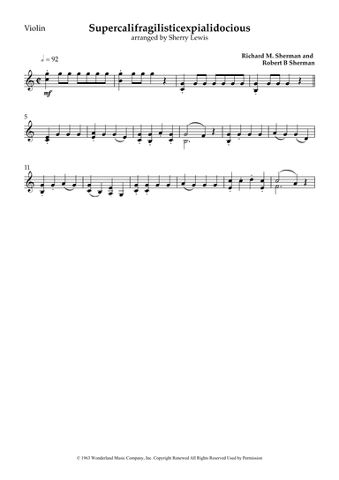 Supercalifragilisticexpialidocious (arr. Sherry Lewis)