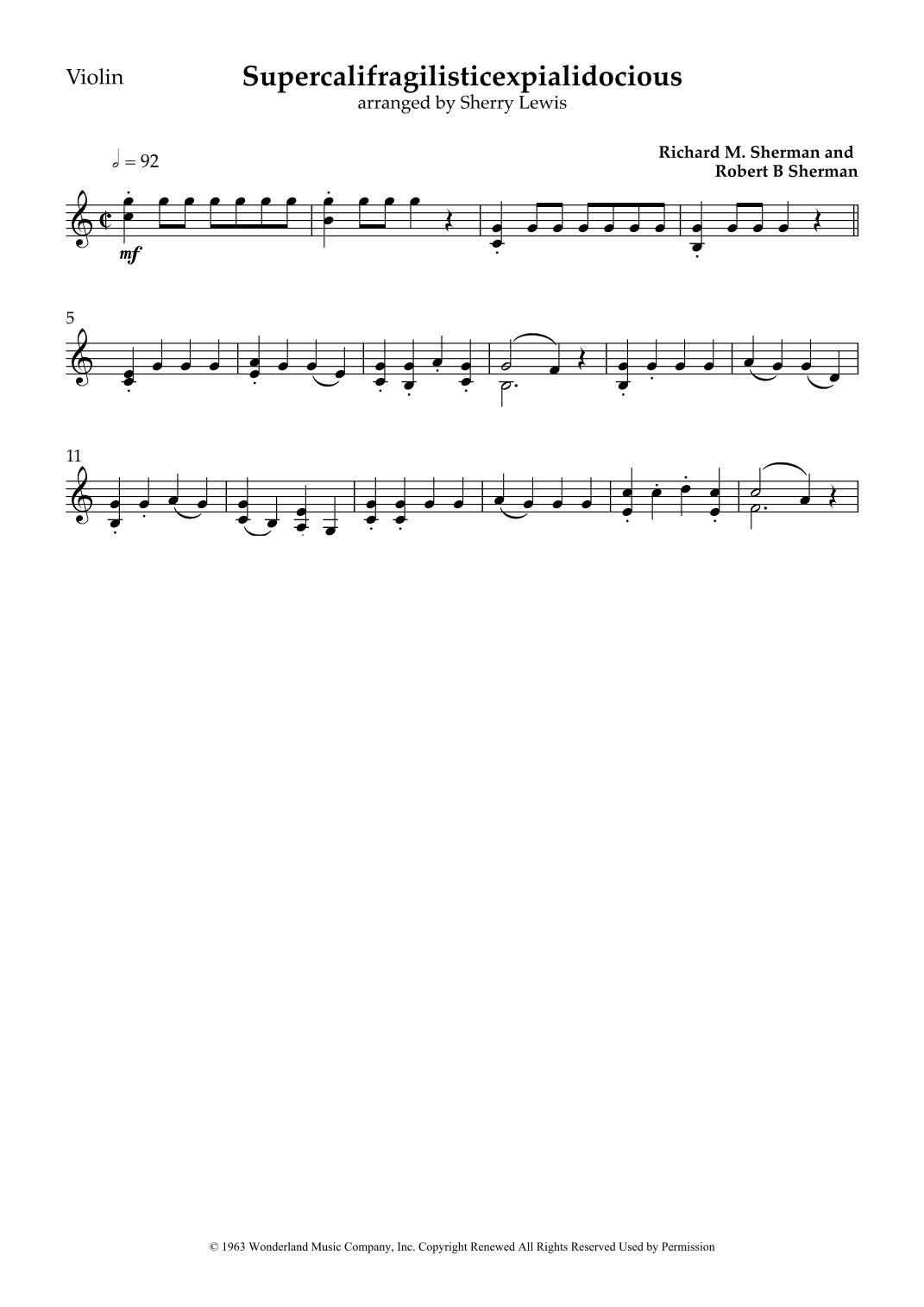 Supercalifragilisticexpialidocious (arr. Sherry Lewis)