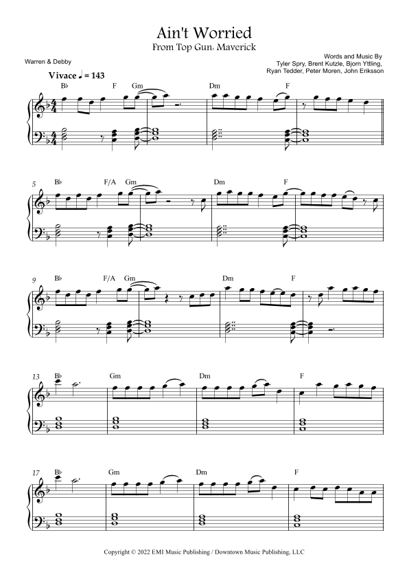 I Ain't Worried (arr. Warren & Debby)