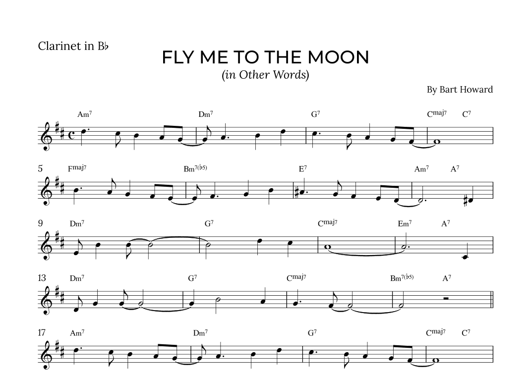 Fly Me To The Moon (in Other Words) (arr. Alex Nunes Rodrigues)