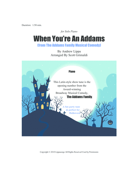 When You're An Addams (arr. Scott Grimaldi)