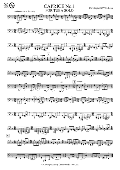CAPRICE No. 1 for Tuba Solo