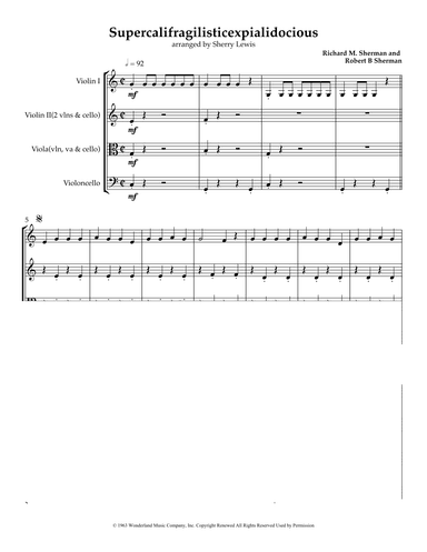 Supercalifragilisticexpialidocious (arr. Sherry Lewis)